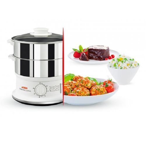 Seb Cuiseur vapeur SEB CONVENIENT, 2 BOLS INOX, CUISSON VAPEUR, MINUTEUR VC145100