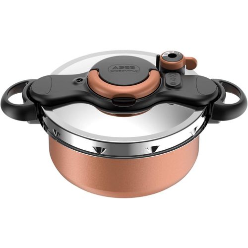 Seb Cocotte P4705101 5L 2-en-1 Dou Ultra Resist Effet Pierre + livrerecettes Gris Et Marron