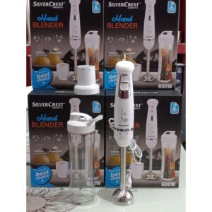 SILVER CREST Mixeur Plongeant SilverCrest 600W – 2 Vitesses + Turbo – Avec Bouteille Blender 600ml –