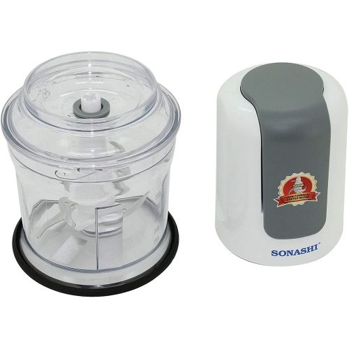 Sonashi Mini Hachoir À Double Lame - Smc-12 - 500 Ml - 500 W - Blanc/gris – Image 3