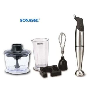 Sonashi Bras Mixeur Multi Fonction- 3 En 1- Shb -158 Jbc -300 Watts- Argenté