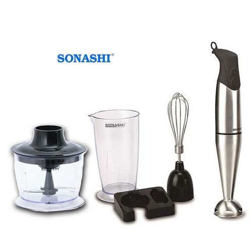 Sonashi Bras Mixeur Multi Fonction- 3 En 1- Shb -158 Jbc -300 Watts- Argenté