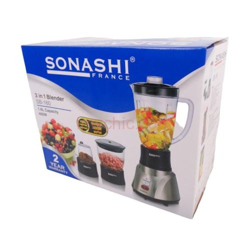 Sonashi Robot Blender Multifonction 3En1 400W 1.6L Sb-160 – Image 6