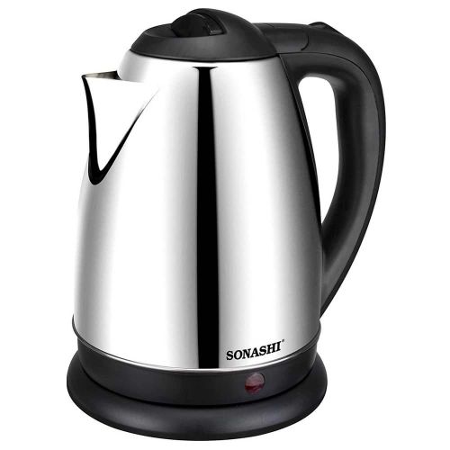 Sonashi Bouilloire Sans Fil En Acier Inoxydable 1,8 Litre 2200W-SKT-1804-noir/Inox – Image 2