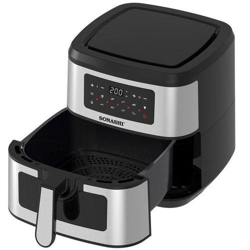 Sonashi Friteuse Air Fryer sans Huile-FRANCE 9.2Litres-8programmes-Ecran tactile LED-2000W-GRIS – Image 2