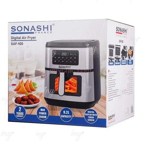 Sonashi Friteuse Air Fryer sans Huile-FRANCE 9.2Litres-8programmes-Ecran tactile LED-2000W-GRIS – Image 3