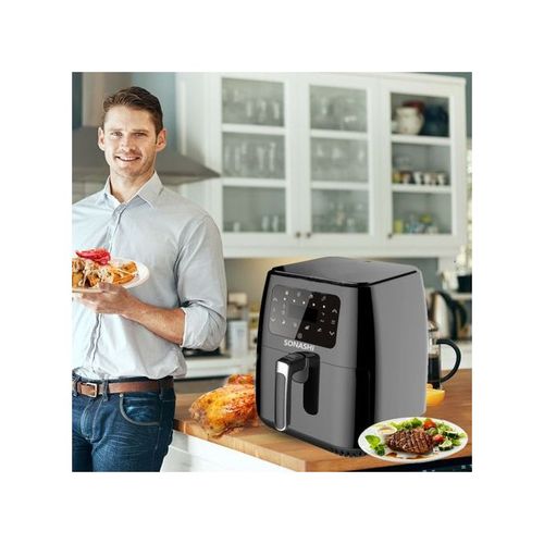 Sonashi Friteuse sans huile électrique 8L, avec écran tactile à LED et contrôle de température, poêle en téflon 1700W - SAF-800 – Image 7