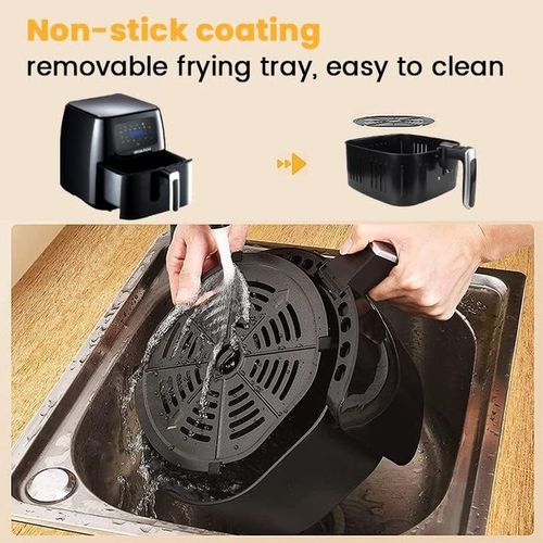 Sonashi Friteuse sans huile électrique 8L, avec écran tactile à LED et contrôle de température, poêle en téflon 1700W - SAF-800 – Image 8