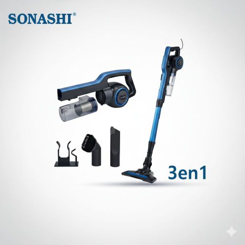 Sonashi Aspirateur Poussière Balai à Main 3 en 1 0,9 L 600 W SVC-9032 Multi couleur Bleu-Vert