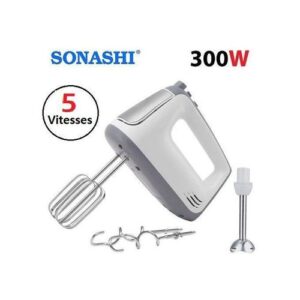 Sonashi Batteur A Mains Electrique Multifonctions 5 Vitesses 300W SMX-150