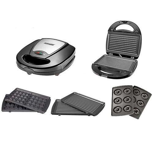 Sonashi Panineuse 3 En 1 Donut - Gaufre - Panineuse - Noir
