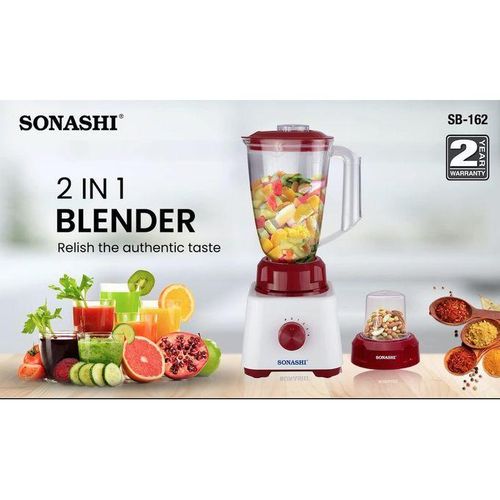 Sonashi Mélangeur multi-usages 2 en 1 ( Blender et mixeur) 350 W SB-162