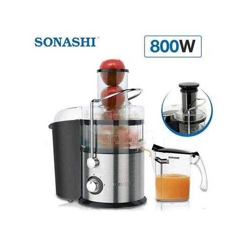 Sonashi Centrifugeuse automatique, boîtier en acier inoxydable 800W SPJ-506-Argent-Noir