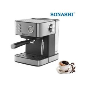 Sonashi Cafetière Expresso - 850 W- 15 Bars, Capacité 1,6 L-Scm-4967-Argent