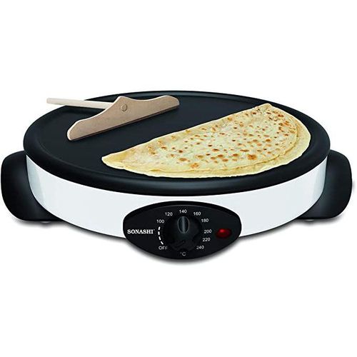 Sonashi Crêpière & Pancakes Electrique - 2 En 1 Scrm-865- 1500 W - Blanc – Image 2