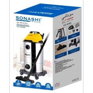 Sonashi Aspirateur secs et humides 1600 W-30L SVC-9030D Inox