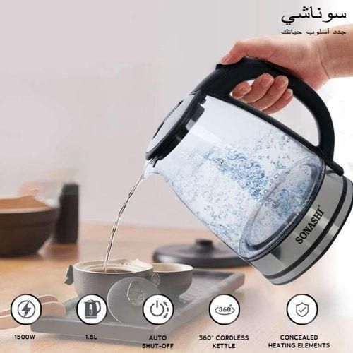 Sonashi Bouilloire Electrique En Verre 1.8L 1500W – Image 5