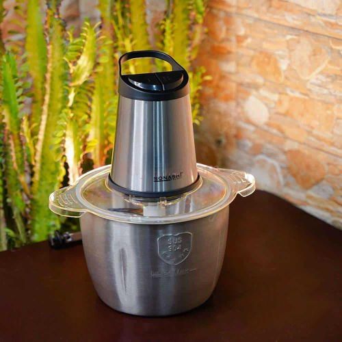 Sonashi Hachoir En Inox 3L 600W 6 Lames Avec Eplucheur d'ail – Image 3