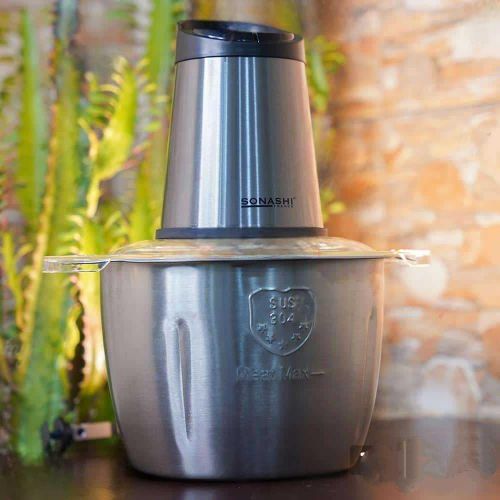 Sonashi Hachoir En Inox 3L 600W 6 Lames Avec Eplucheur d'ail – Image 5
