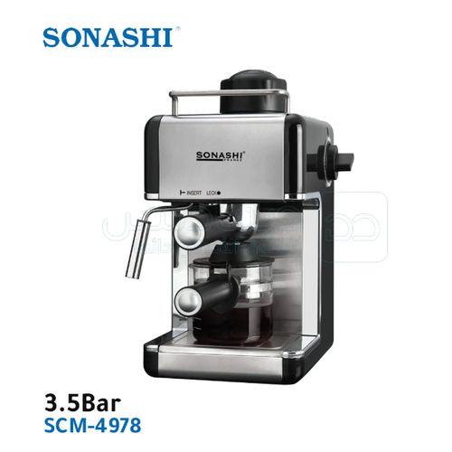 Sonashi Machine à expresso pour café et cappuccino, cafetière de chauffage rapide de 3,5 bar pour 1 à 4 tasses SCM-4978 – Image 2