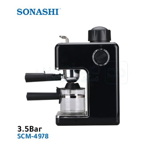 Sonashi Machine à expresso pour café et cappuccino, cafetière de chauffage rapide de 3,5 bar pour 1 à 4 tasses SCM-4978 – Image 4