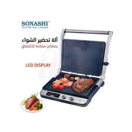 Sonashi Grill Panineuse SGT-860N - 2000 W - Gris – Image 3