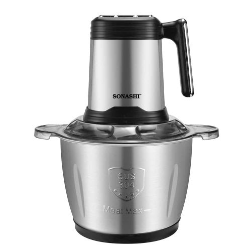 Sonashi Chopper Hachoir en inox 3L & 500W avec 3 vitesses SMC-24S – Image 2