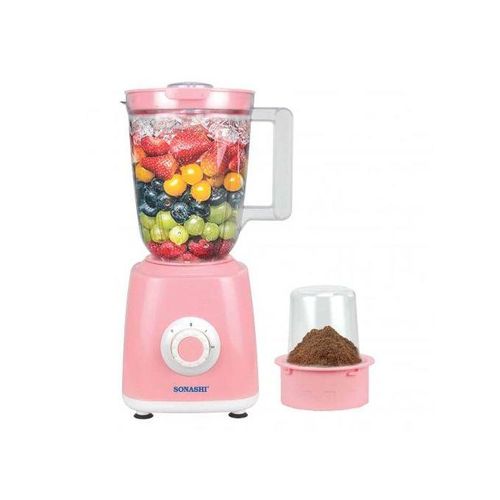 Sonashi Blender 1,8 Litres + Moulin A Café - 2 En 1 - Rose SB-153N1
