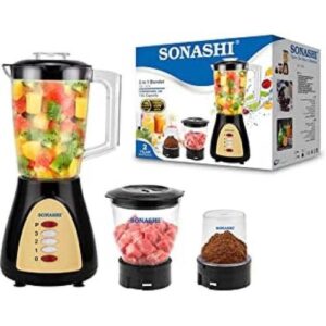 Sonashi Blender 500W 1.5L 3 in 1 SB-160N NOIR