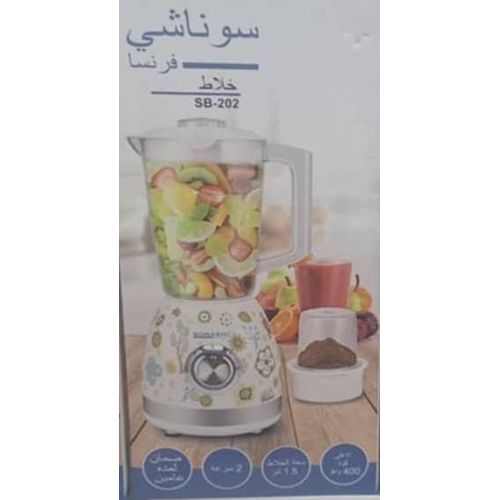 Sonashi Blender 1,5 Litres + Moulin A Café - 2 En 1 - SB-202 – Image 2