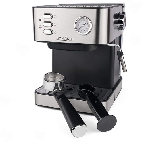 Sonashi Machine a Café Cafetière Expresso 850W 1.6L 15 Bars avec Mousseur à Lait - SCM-4967 – Image 2