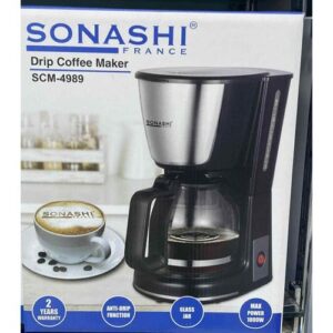 Sonashi Machine à café électrique goutte à goutte Machine à café domestique 6 tasses Théière Cafetière à lait pour cadeau SMC-4989