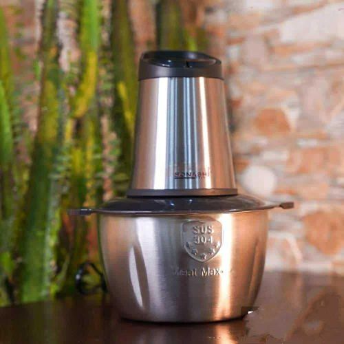 Sonashi Hachoir En Inox 2L 500W 4 Lames Avec Eplucheur d'ail - SMC-20S – Image 3