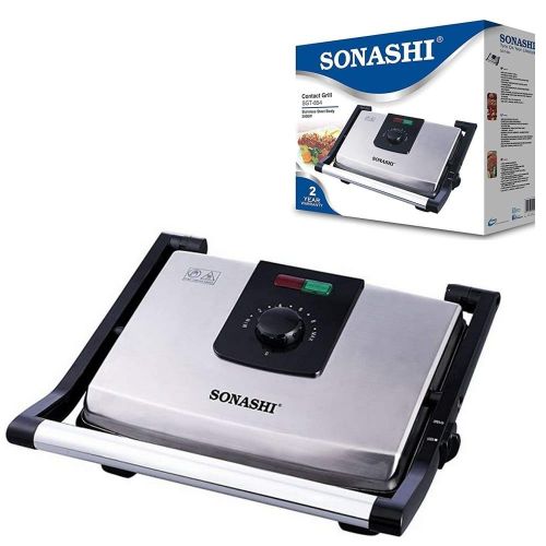 Sonashi Panineuse et Grill Électrique 2000W avec Fonction Contrôle de la température et Indicateur INOX - SGT-854 – Image 4