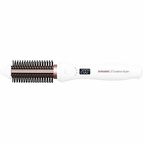 Sonashi Brosse Chauffante - Sans Fil Usb - Shs- 2079 - Blanc – Image 2