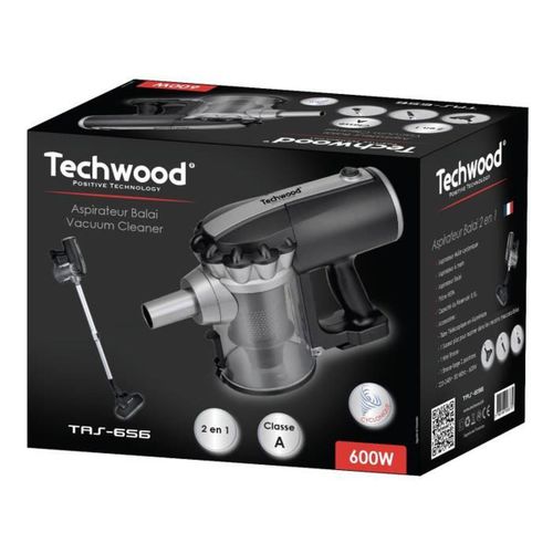 Techwood Aspirateur Balai & À Main- 600 W - Noir/Gris – Image 8