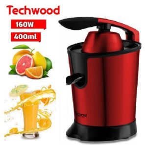 Techwood Presse Agrumes Electrique Inoxydable -Tpf-6165 - Rouge / Noir