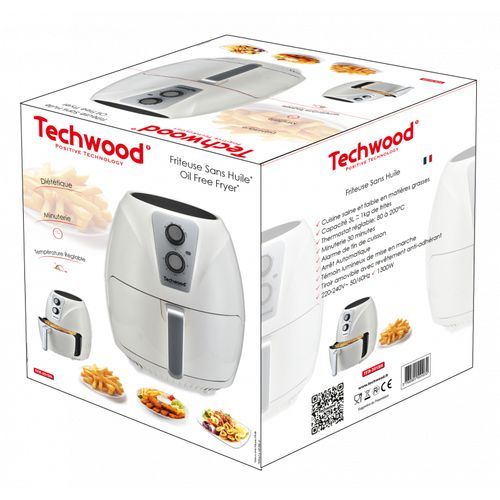 Techwood Friteuse -Sans Huil -3 L 1300 W-Blanc – Image 3