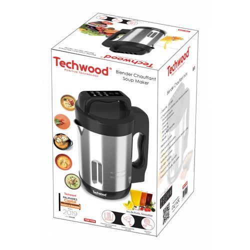 Techwood Blender Chauffant Soup Maker- 1000W- Inox Noir – Image 3