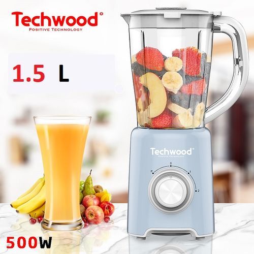 Techwood Blender Electrique 2 Vitesses - 1,5 L - 500 Watts - Bleu
