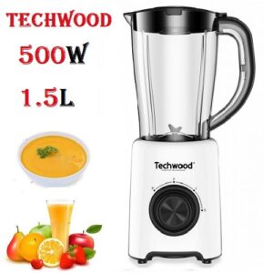 Techwood Blender Multifoncion 2 Vitesses Avec Fonction Impulsion 1,5L 500W -TBL-771