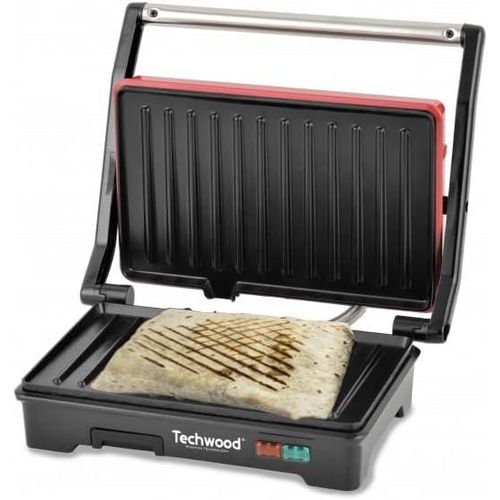 Techwood Grille Viande & Panineuse Multifonction-750W- TPG 1755-Rouge – Image 4