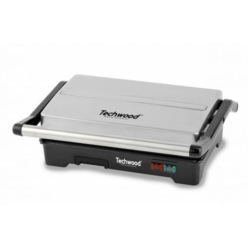 Techwood Grille Viande & Panineuse Multifonction-750W- TPG 1756-Argent-Noir – Image 2