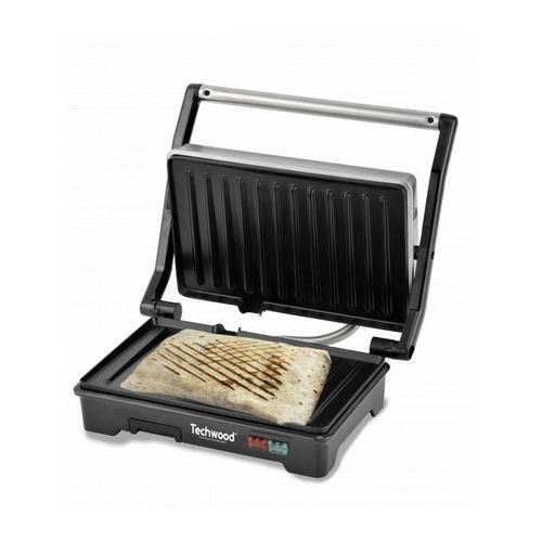 Techwood Grille Viande & Panineuse Multifonction-750W- TPG 1756-Argent-Noir – Image 3