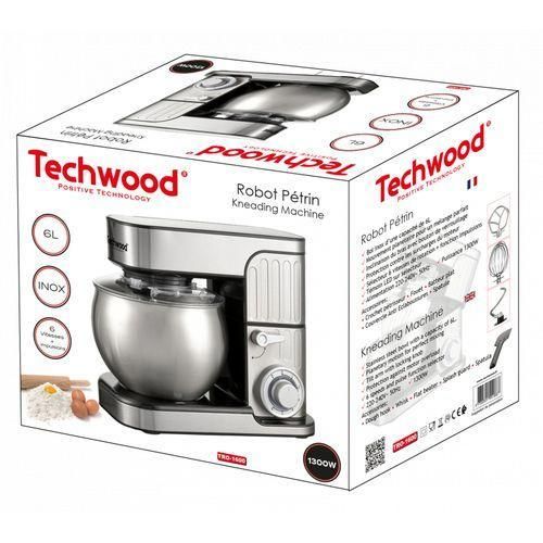 Techwood Robot Pétrin Multifonctions 6L 1300W+Cadeau Balance De Cuisine Numérique-TRO-1600-Acier Inoxydable – Image 4
