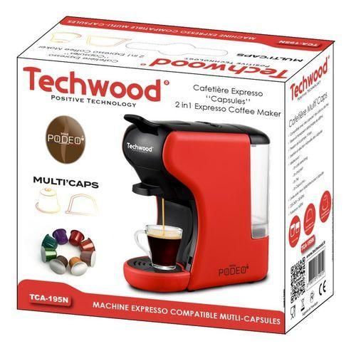 Techwood Cafétiere expresso TCA-195N -1450W _multi caps-rouge/ noir – Image 2