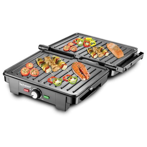 Techwood Grill Viande & Panini -Inox- TGD-090 - 2200 W - Argent-noir – Image 2