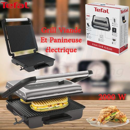 Tefal Grille Viande Multifonctions Inicio - GC242D12 - 2000 W - Gris/Noir
