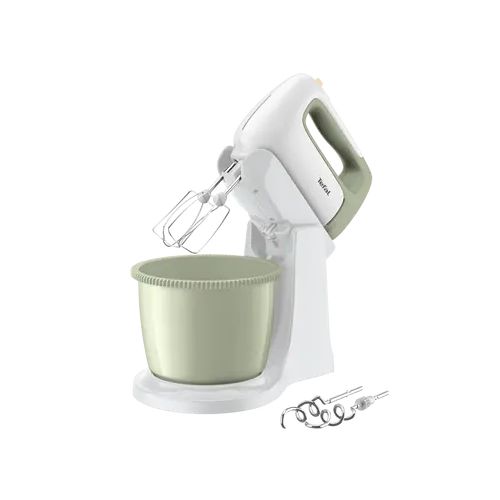 Tefal Batteur PREP'MIX Avec Bol 500W Beige & Lichen - HT464010