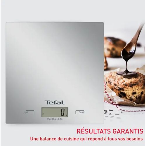 Tefal Balance de cuisine 18 x20 cm, Capacité de 5 kg, Tare automatique – Image 3
